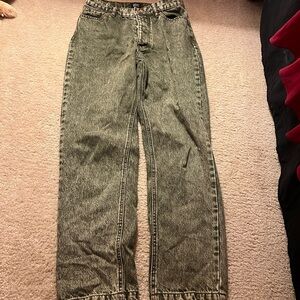 Urban Outfitters Green Acid Wash Jeans